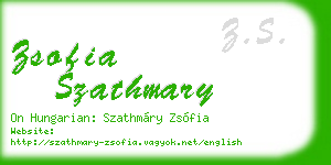 zsofia szathmary business card