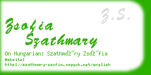 zsofia szathmary business card